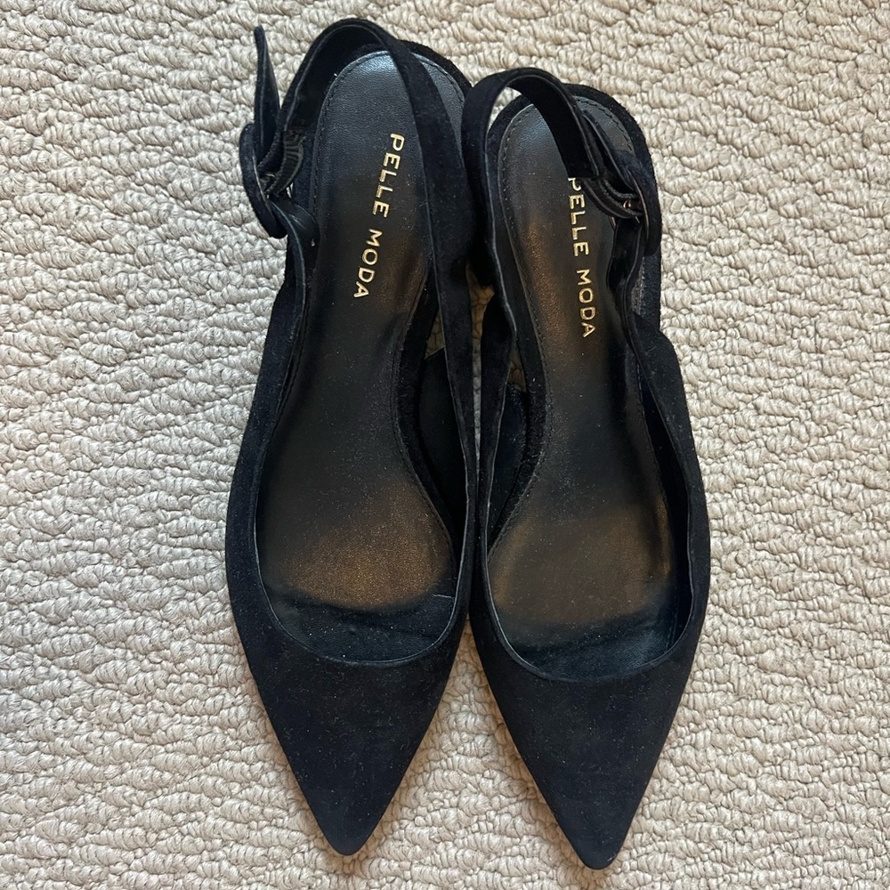 Pelle Moda Women's Black Slingback Shoes